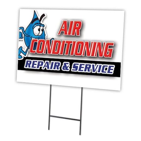Signmission Ac Repair & Service Yard Sign & Stake outdoor plastic coroplast window, C-1824 Ac Repair & Service C-1824 Ac Repair & Service